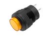 Yellow 16mm Round Panel Mount Momentary Pushbutton - Front