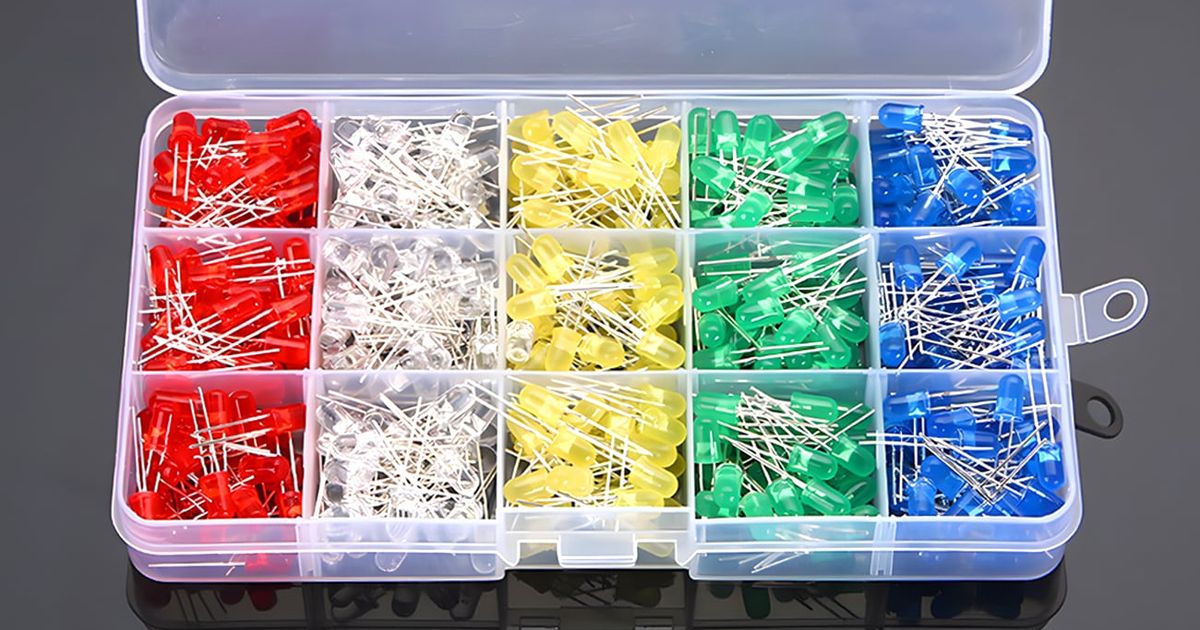 5mm Multi-Color LED Assortment Kit - 500 Pcs | Thingbits Electronics