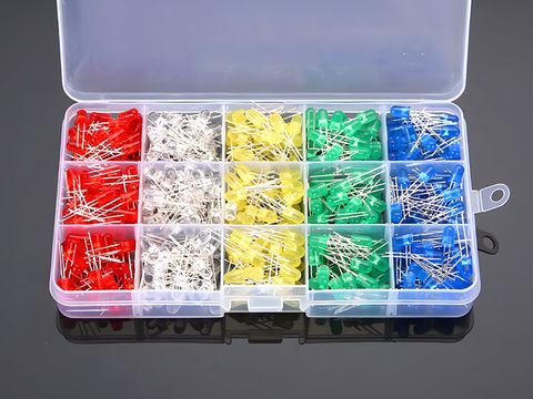 5mm Multi-Color LED Assortment Kit - 500 Pcs 