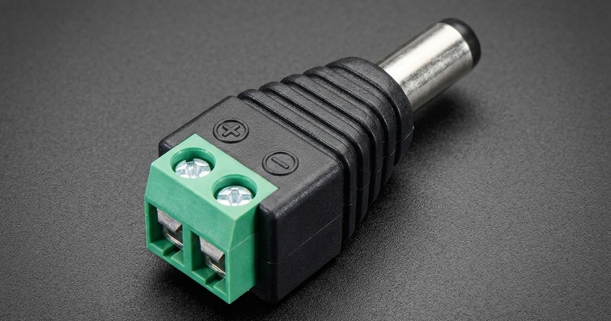 DC Power 2.1mm Male Plug / Female Jack with Terminal Block | Thingbits ...