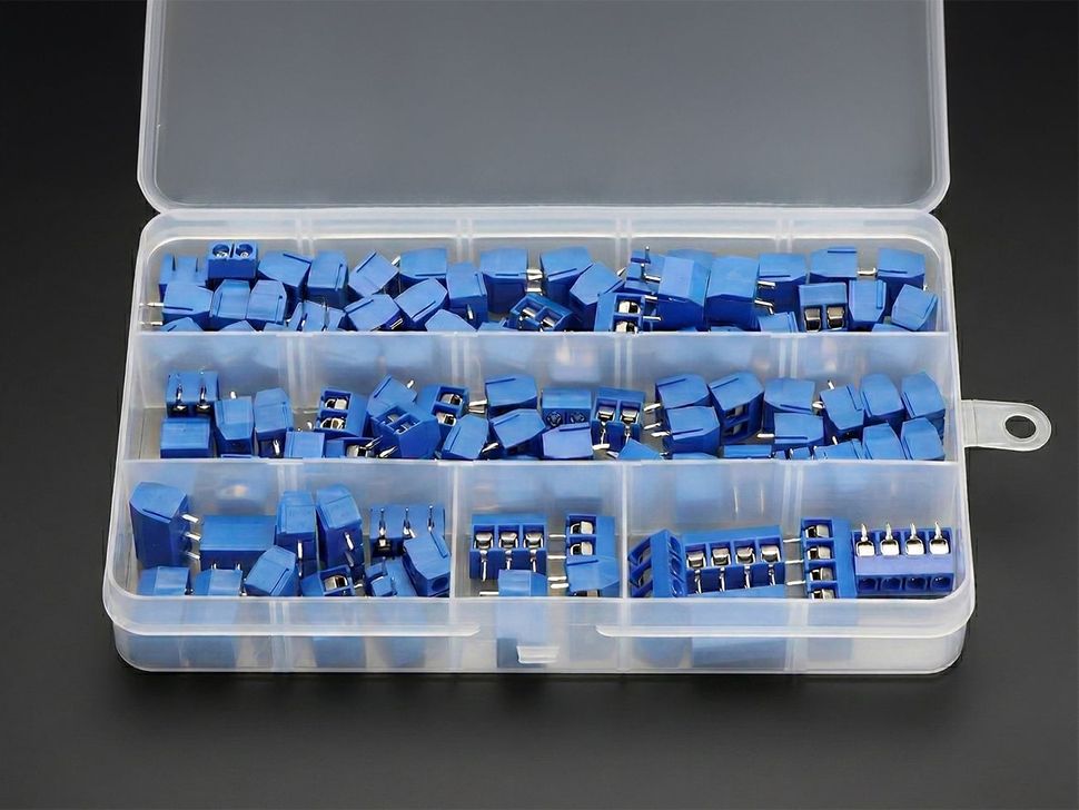 Blue 5.08mm PCB Screw Terminal Block Connector Assortment Kit