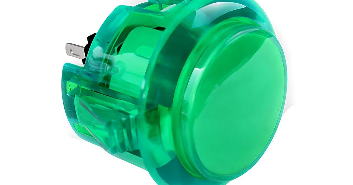 30mm Round Translucent Arcade Push Button | Thingbits Electronics