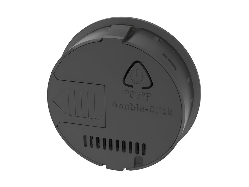 Black TPM-40 Temperature and Humidity Meter Round - Back