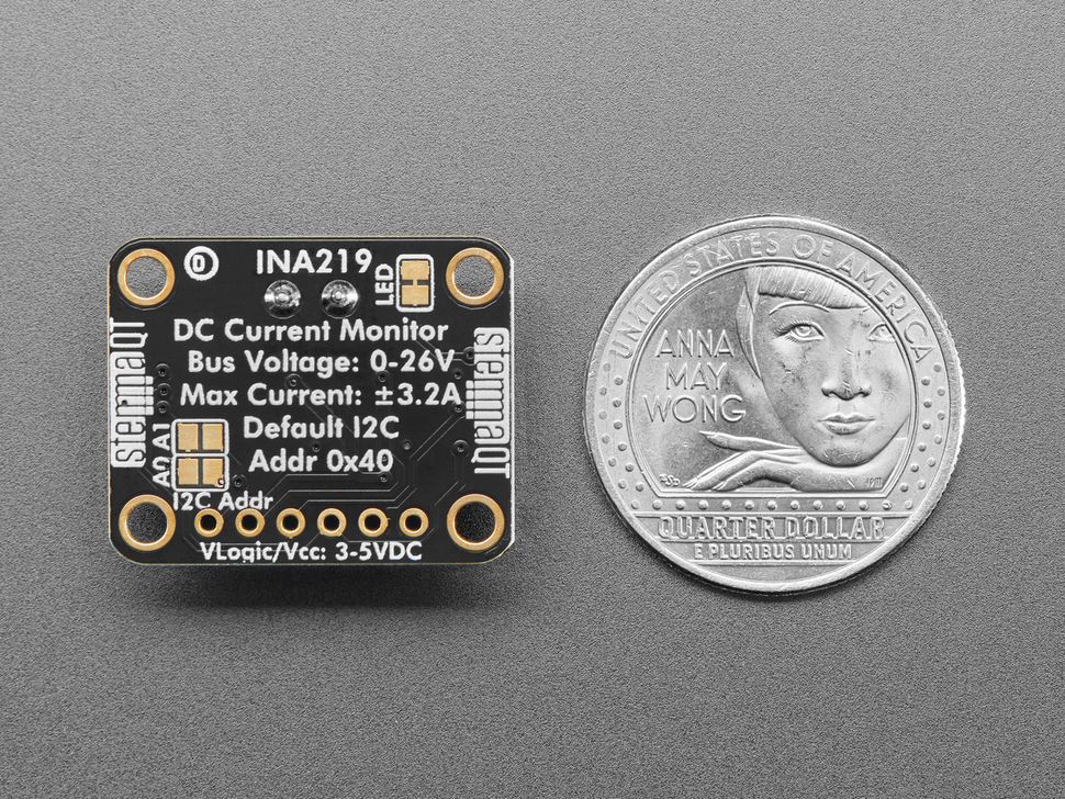 Image for Adafruit INA219 High-Side 26V ±3.2A DC Current Sensor Breakout - STEMMA QT