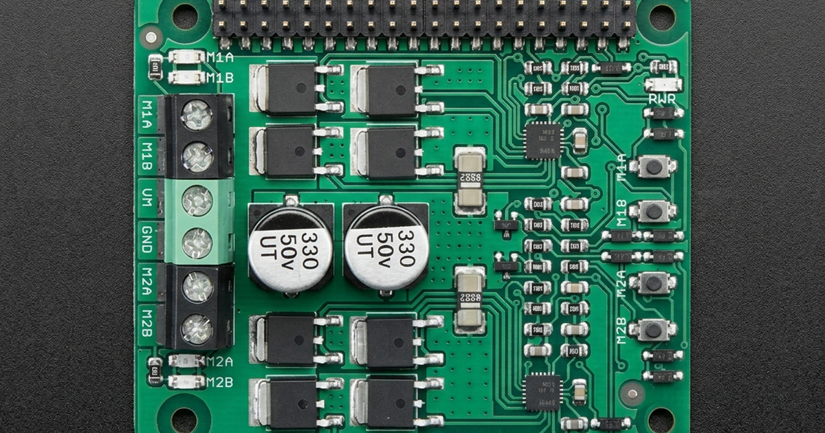 Cytron 10A Dual-Channel DC Motor Driver HAT for Raspberry Pi ...