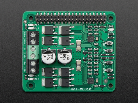 Cytron 10A Dual-Channel DC Motor Driver HAT for Raspberry Pi