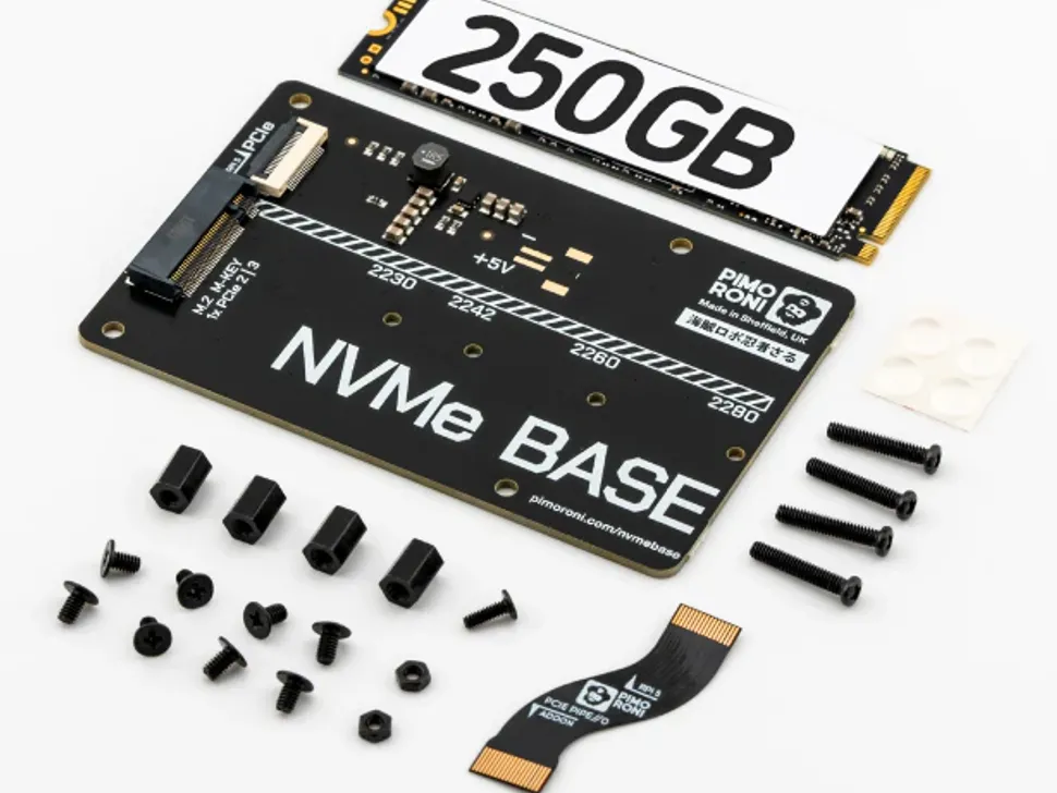 NVMe Base + 250GB SSD for Raspberry Pi 5
