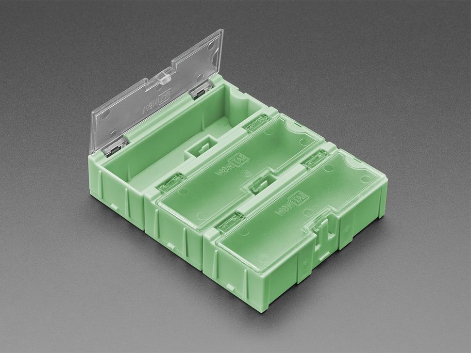 Small Modular Snap Boxes for Components - Green