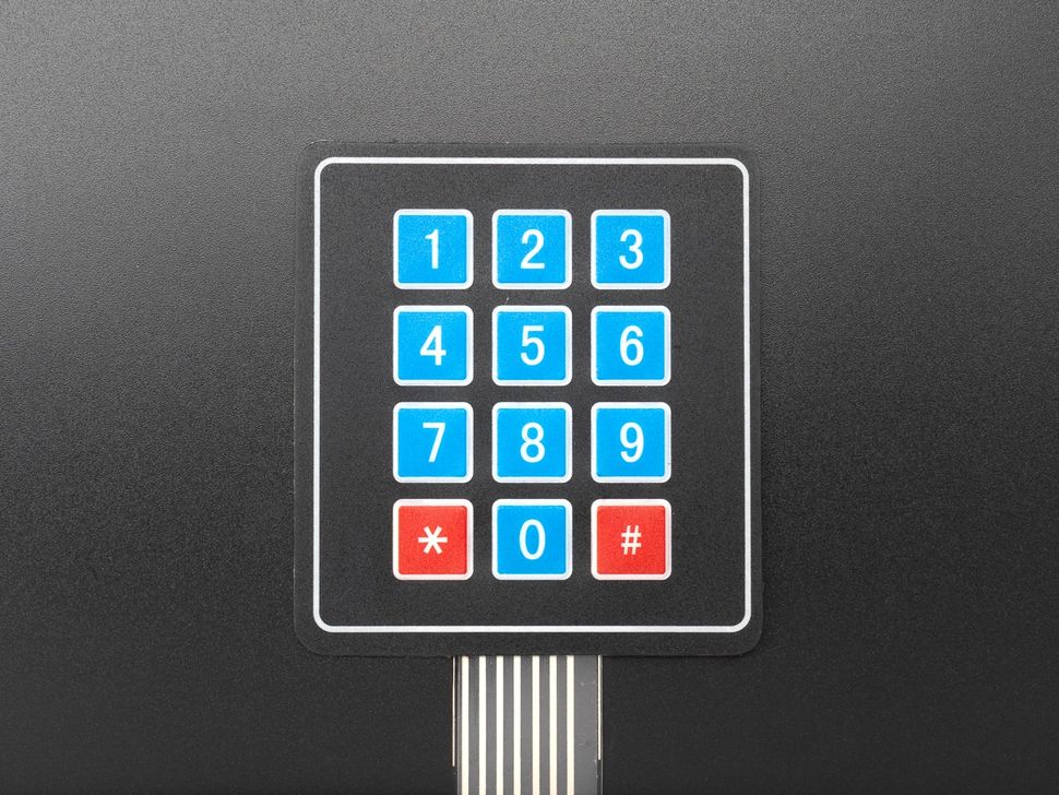 3x4 Membrane Matrix Keypad - 12 Keys