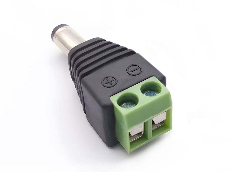 DC Power 2.5mm Male Plug 2-pin Terminal Block