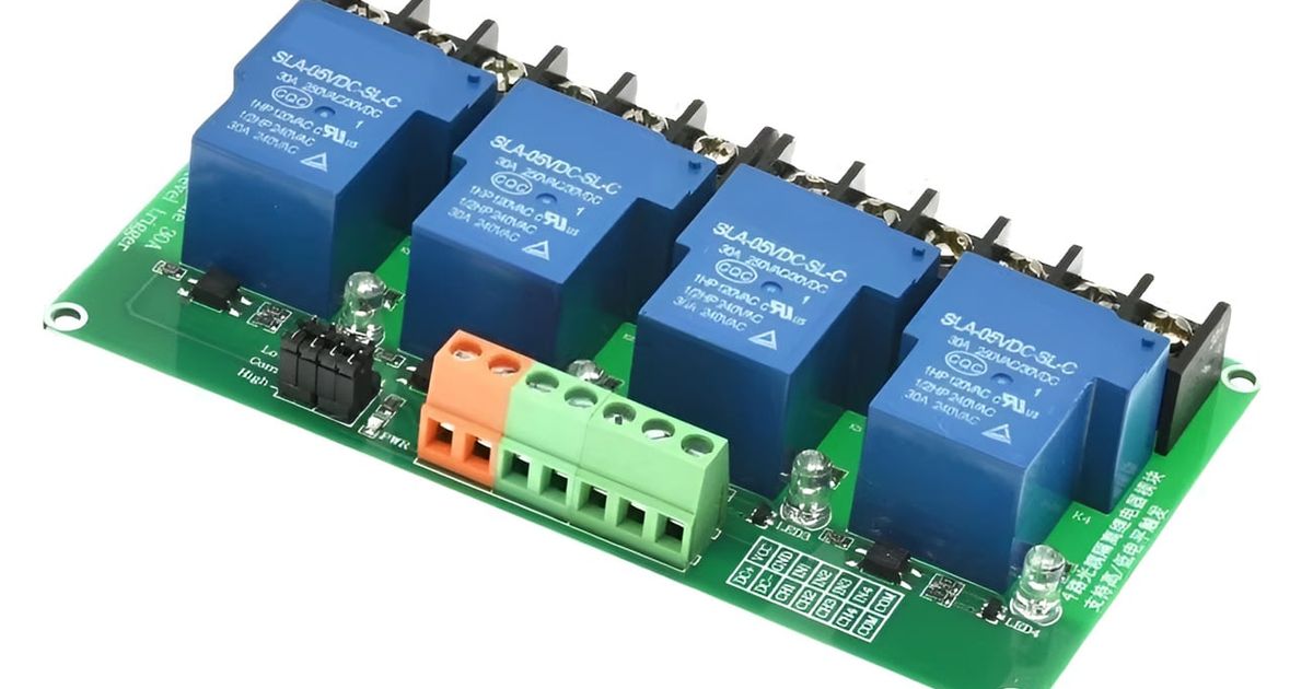 4 Channel 30A Relay Module | Thingbits Electronics