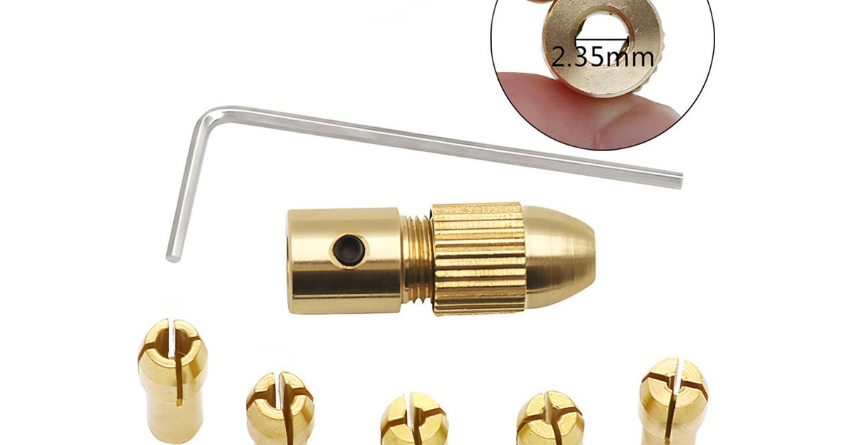 0.5 - 3mm Micro Drill Chuck for Rotary Power Tool - 7 Pcs. | Thingbits ...