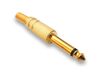  6.35mm 2-Pole TS Mono Audio Gold Plated Plug