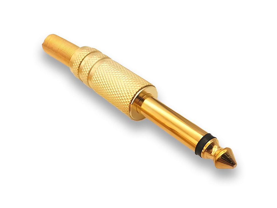  6.35mm 2-Pole TS Mono Audio Gold Plated Plug