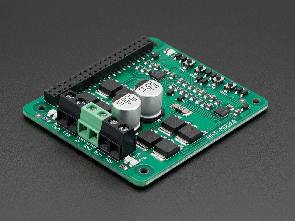 Cytron 10A Dual-Channel DC Motor Driver HAT for Raspberry Pi