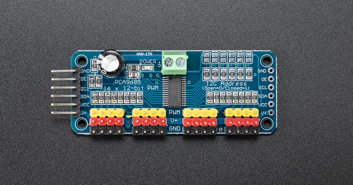 16 Channel 12-bit PWM Servo Motor Driver PCA9685 with I2C interface ...