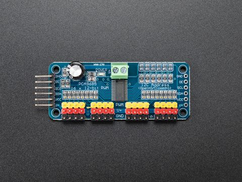 16-Channel 12-bit PWM Servo Motor Driver PCA9685 with I2C interface