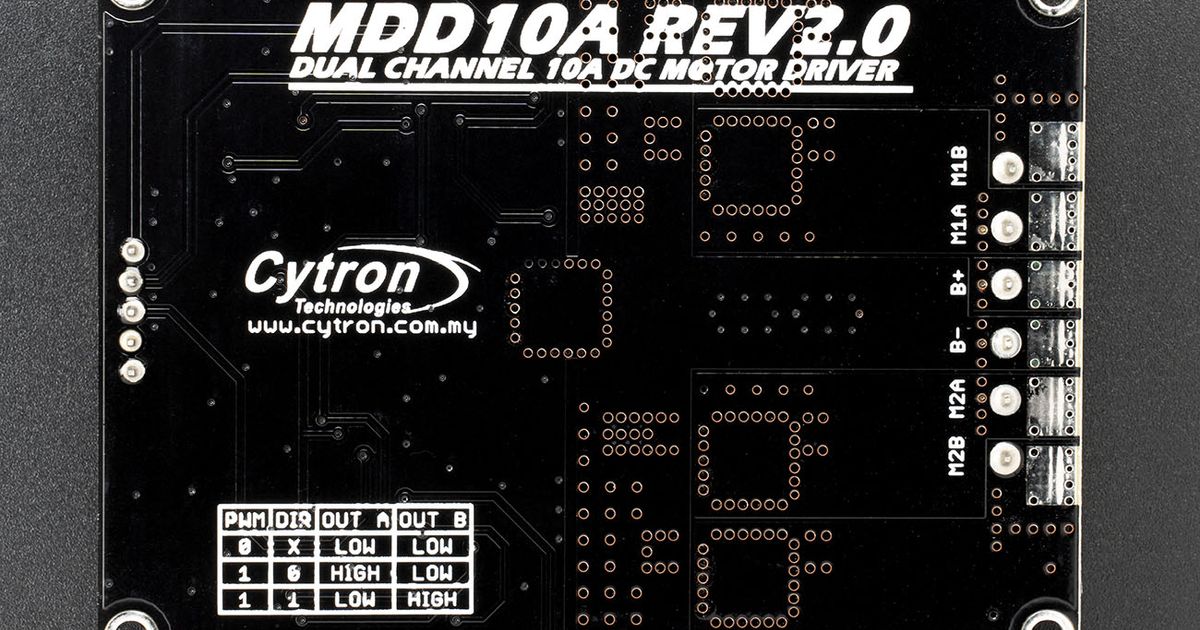Cytron MDD10A 5-30V 10A Dual Channel DC Motor Driver | Thingbits ...