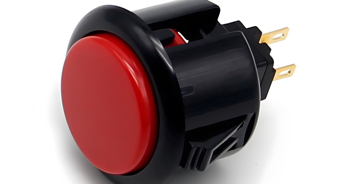 30mm Round Arcade Push Button | Thingbits Electronics
