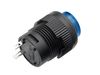 Blue 16mm Round Panel Mount Momentary Pushbutton - Back
