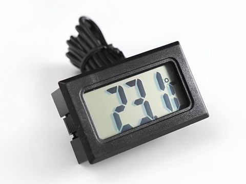TPM-10 Digital Thermometer Probe with Always ON LCD Display1 Meter - Black2 Meters - BlackView image 1