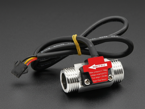 YF-B1-S Stainless Steel Liquid Flow Sensor - 1/2 inch Diameter