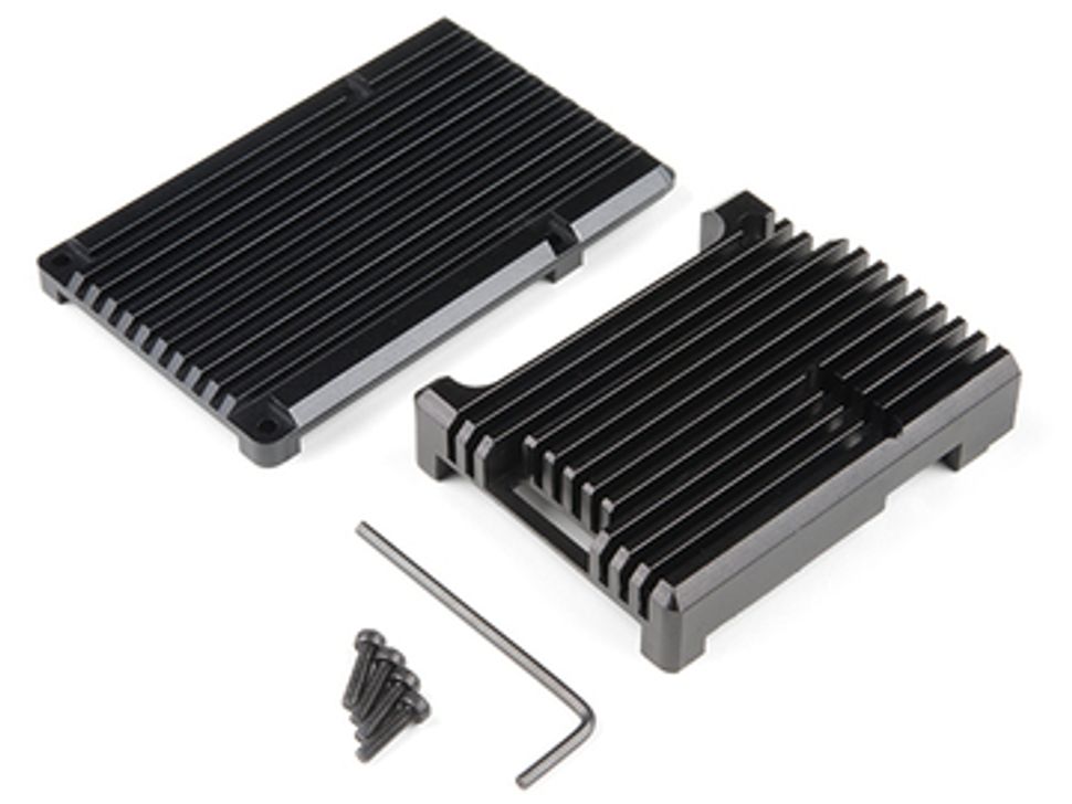 Black Aluminum Heat Sink Case for Raspberry Pi 4