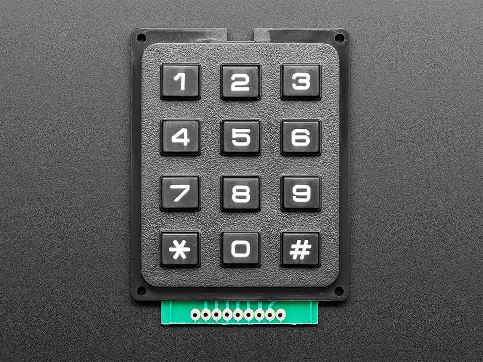 x4 Matrix Keypad with 12 Keys