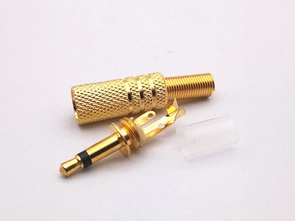 NIckel Plated 3.5mm 2-Pole Mono Audio Plug Open