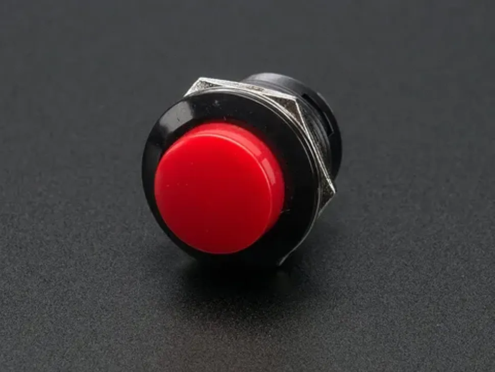 6mm Panel Mount Momentary Push Button - Red