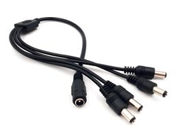 4-Way 2.1mm DC Barrel Jack to Plug Splitter