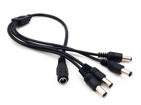 4-Way 2.1mm DC Barrel Jack to Plug Splitter