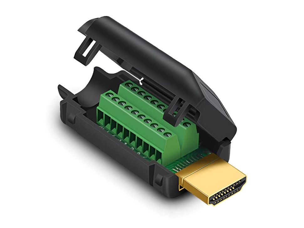 HDMI 2.0 Plug to Terminal Block with Plastic Body