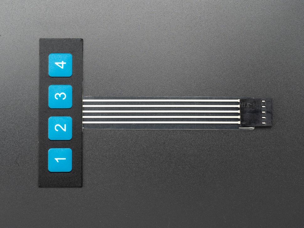 1x4 Membrane Matrix Keypad - 4 Keys Full Image