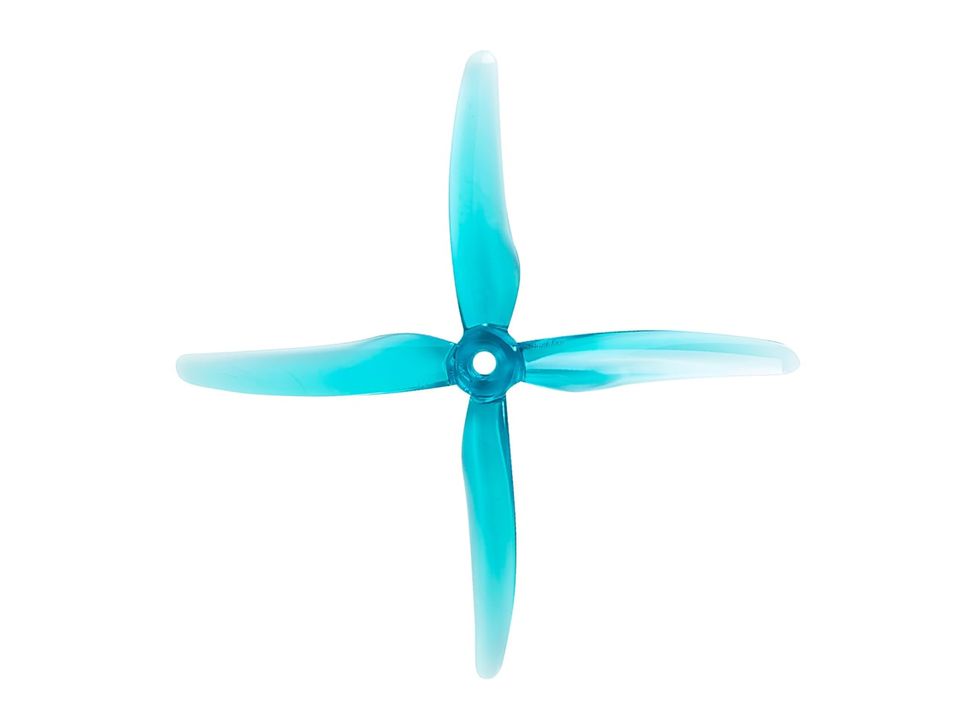 Gemfan Hurricane 51455-4 5-Inch Quad-Blade Prop - Color Clear Blue