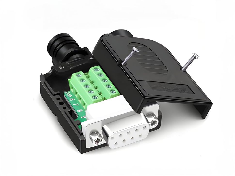 DB9 RS232 Female to Terminal Block with Plastic Body & Nut