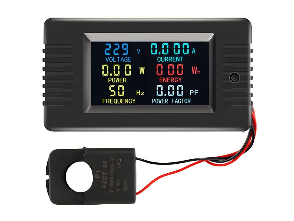 100A AC Digital Panel Mount Volt, Current and Power Meter