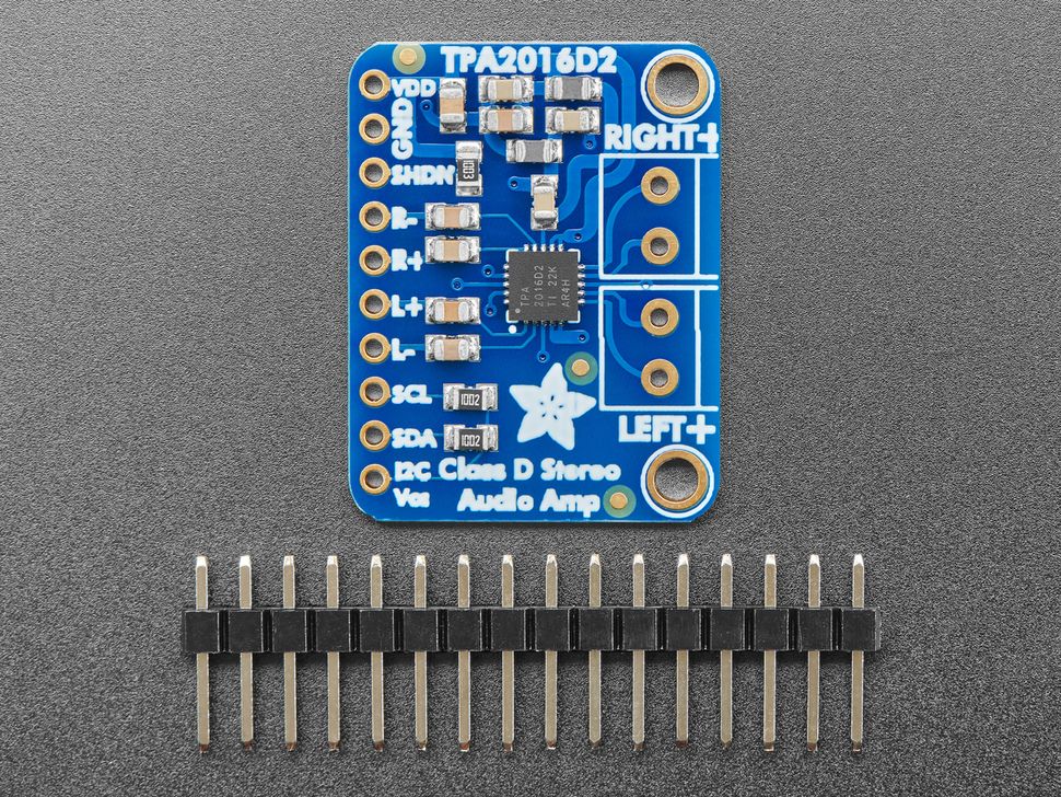 Image for Adafruit TPA2016 Stereo 2.8W Class D Audio Amp with I2C AGC