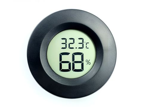 TPM-40 Temperature and Humidity Meter with Round Panel Mount LCD DisplayBlackWhiteView image 1