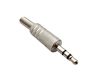 Nickel Plated 3.5mm 3-Pole TRS Stereo Audio Plug