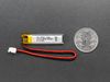 Lithium Ion Polymer Battery 3.7V 130mAh Size
