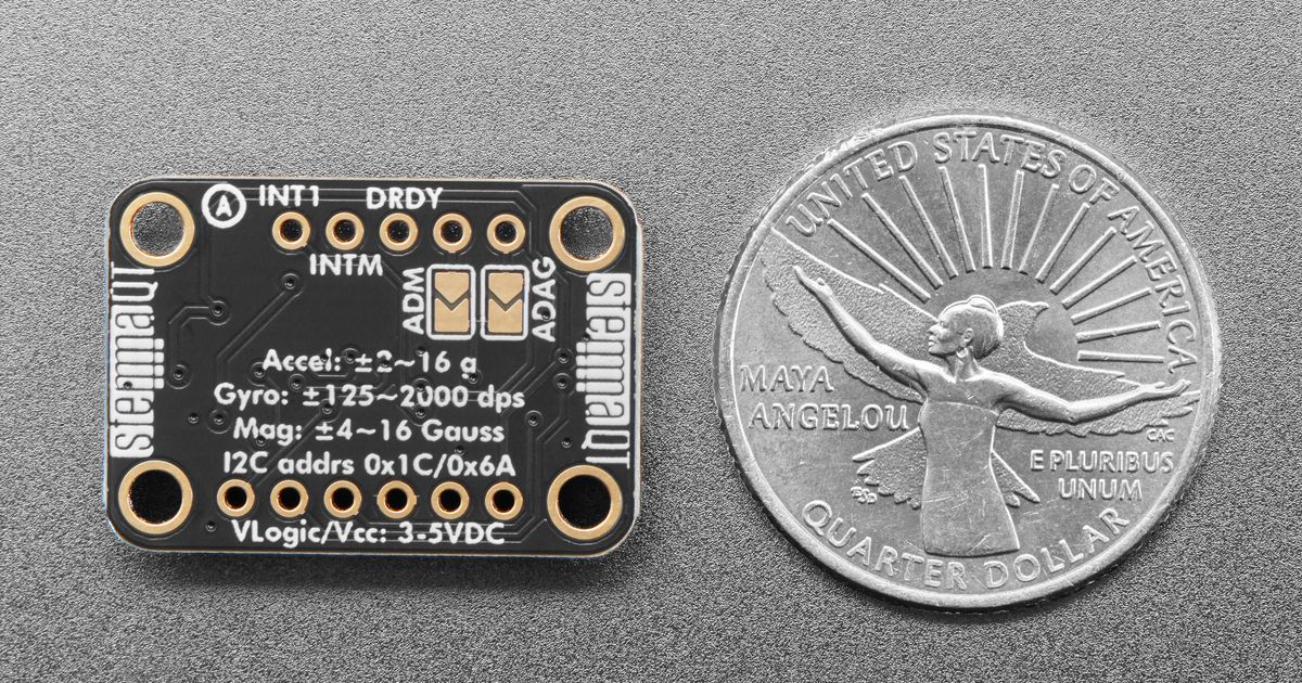 Adafruit LSM6DSOX + LIS3MDL 9-DoF Precision IMU Sensor with STEMMA QT ...