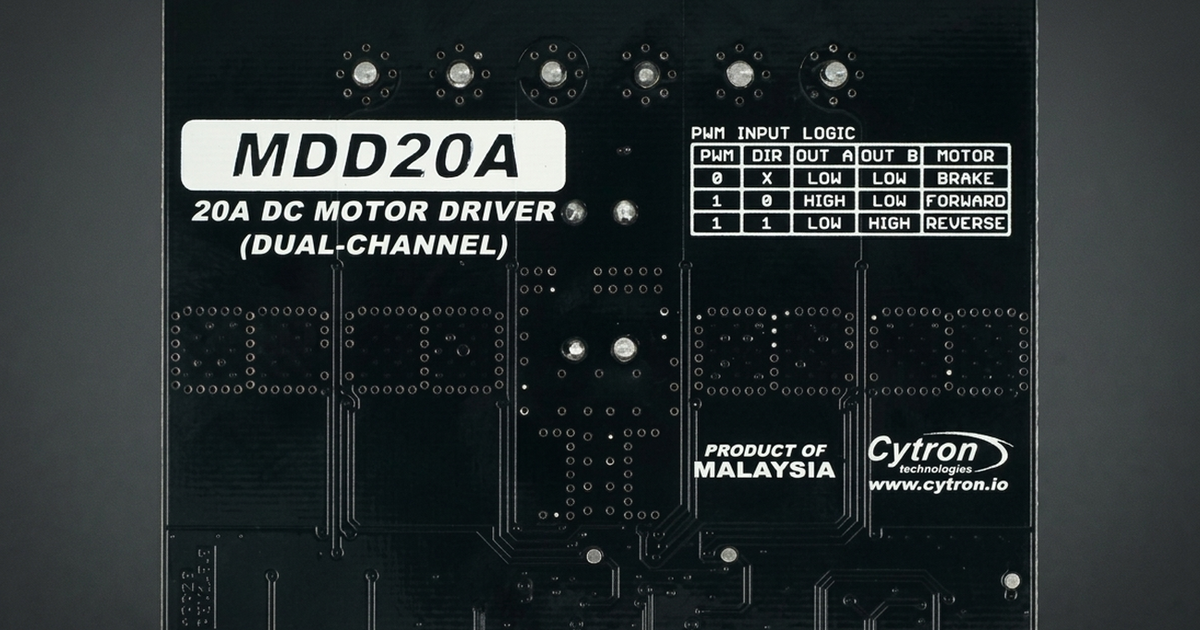 Cytron MDD20A Dual Channel 20A DC Motor Driver | Thingbits Electronics